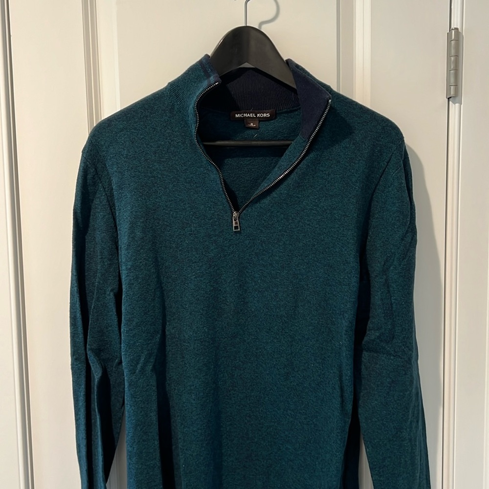 Blue/Green Michael Kors Quarter Zip